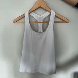 Lululemon White Racerback Tank Top